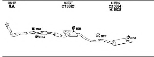FONOS FO60401B Exhaust System